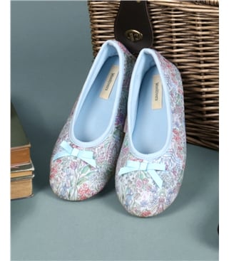 Geblümte Baumwoll-Ballerinas