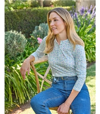Top à col boutonné - Femme - Jersey