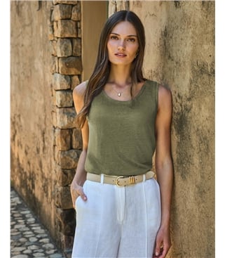 Luxury Linen Jersey Vest LWK17