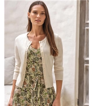 Cashmere Cropped Cardigan