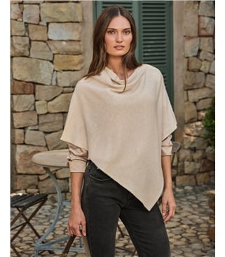 Organic Cashmere Gassato Poncho
