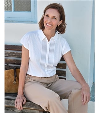 Short Sleeve Pintuck Jersey Shirt