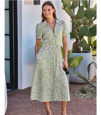 Pure Linen Shirt Dress