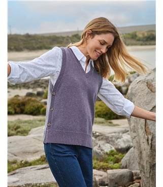 V-Neck Tank With Side Buttons
