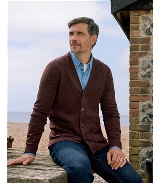 Cashmere and Merino V Neck Cardigan