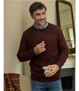 Cashmere and Merino Cable Sweater