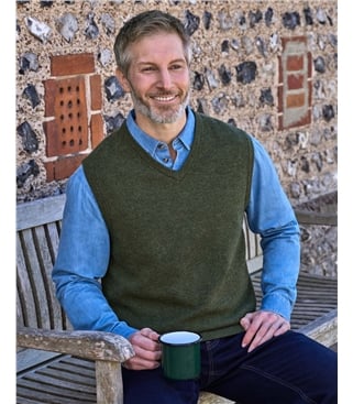 Mens Classic Lambswool Vest