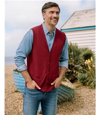 Mens Lambswool Vest
