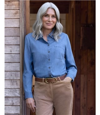 Classic Button Through Denim Shirt