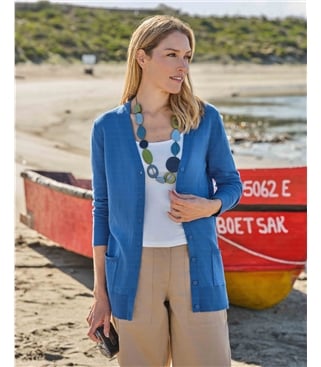 Long V Neck Cardigan