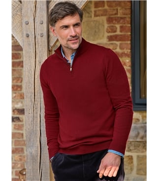 Strickjacke mit V-Ausschnitt aus Merinowolle und Kaschmir für Herren