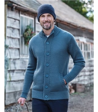 100% Pure Wool Button Everyday Cardigan