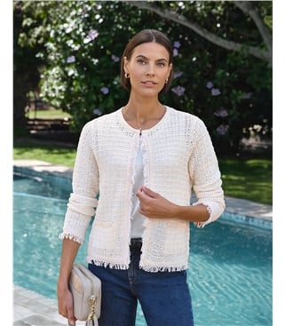 Textured Rib Knitted Jacket