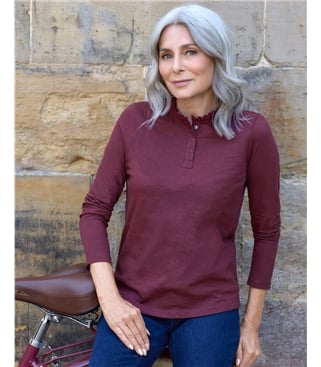 Top à col boutonné - Femme - Jersey
