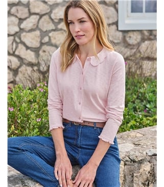 Top en jersey à collier pétale