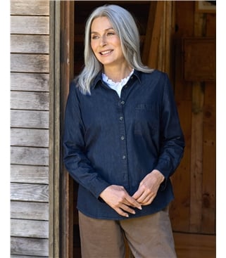 Classic Button Through Denim Shirt