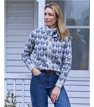 Strickjacke mit Schafmotiven
