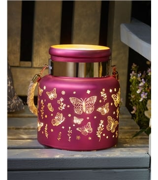 Illustrated Glass Lantern