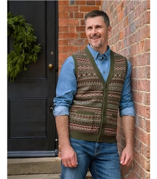 Knitted Fairisle Waistcoat
