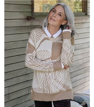 Brushed Abstract Pattern Jumper
