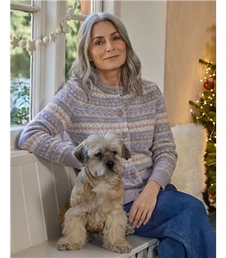 Fairisle Crew Neck Cardi