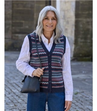 Gilet à boutons Fairisle