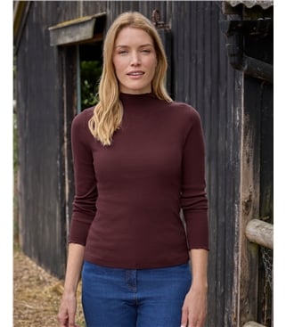 Ribbed Turtle Neck Top