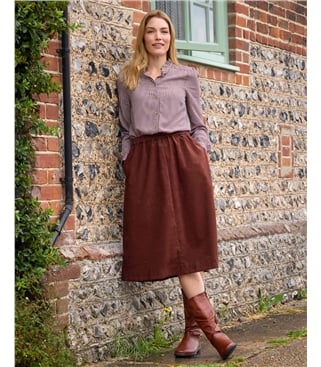 Lightweight Comfort Cord Skirt