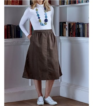 Lightweight Comfort Cord Skirt
