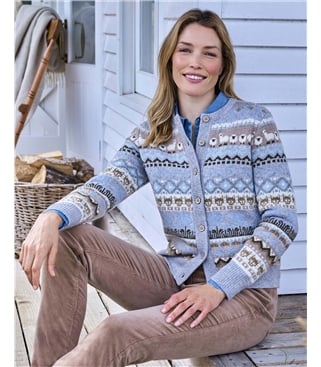 Llama And Friends Fairisle Cardigan