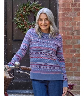 Allover Button Fairisle Jumper