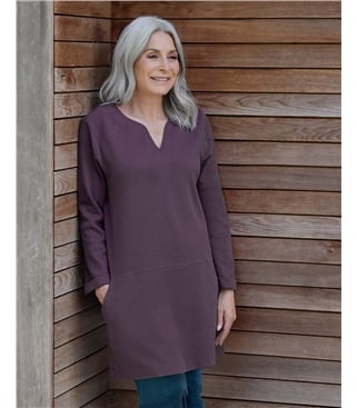 Textured Jersey Long Sleeve Tunic