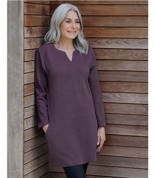 Textured Jersey Long Sleeve Tunic