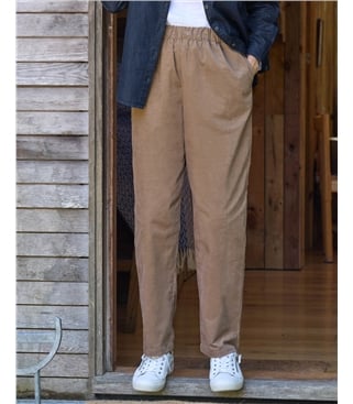 Relaxed Elasticated Waist Cord Trousers