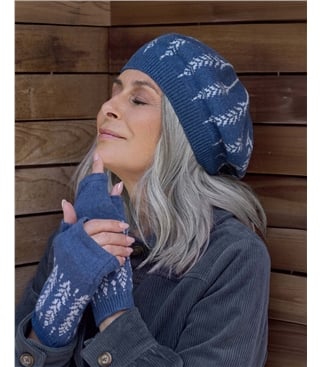 Knitted Floral Beret