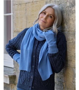 Cashmere Merino Ribbed Scarf