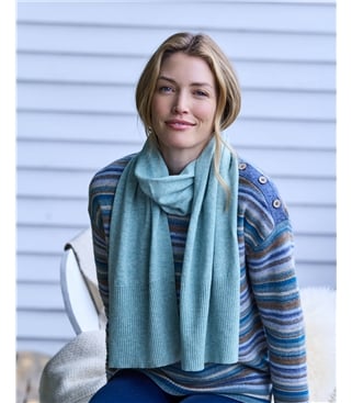 Cashmere Merino Ribbed Scarf