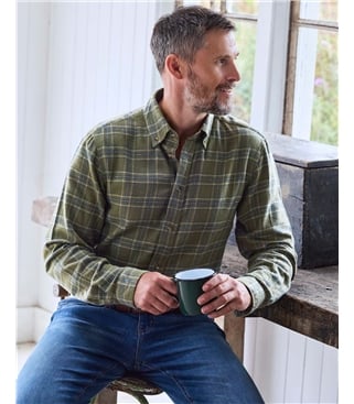 Brushed Cotton Long Sleeve Check Shirt