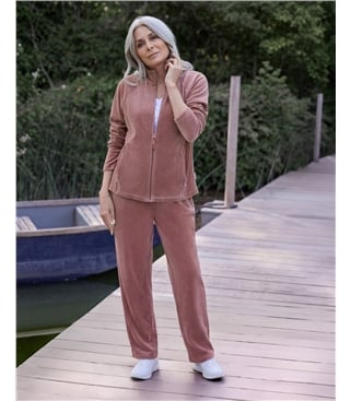 Fern Velour Straight Leg Trouser