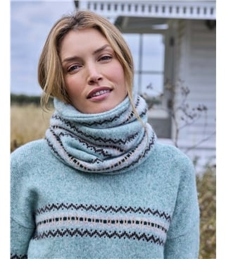 Womens Lambswool Fairisle Snood