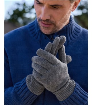 Mens Cashmere Merino Gloves