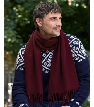 Mens Pure Wool Scarf