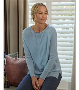 Luxurious Cashmere Boat Neck Jumper