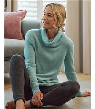 Pure Cashmere Cowl Neck Jumper
