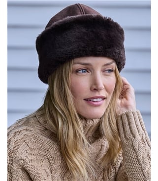Sheepskin Lined Round Hat