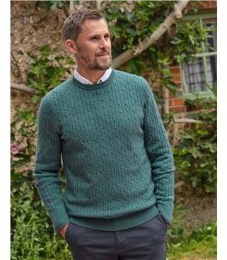 Cashmere and Merino Cable Jumper