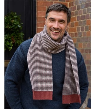 Mens Textured Stitch Scarf