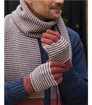 Mens Textured Stitch Gloves