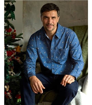 Mens Printed Long Sleeve Shirt
