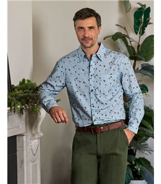 Mens Printed Long Sleeve Shirt